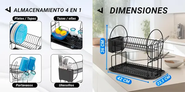 Escurreplatos JUPPLIES de 2 niveles