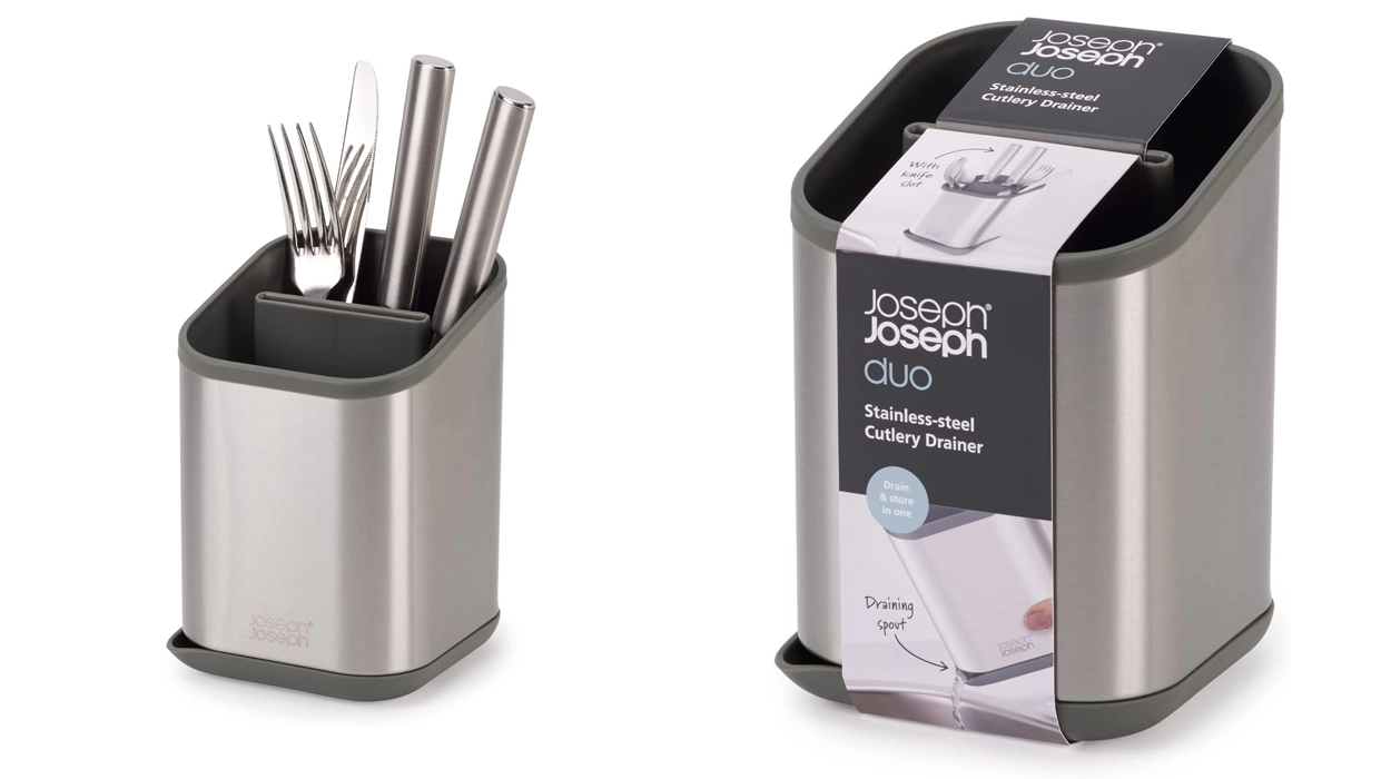 escurridor de cubiertos Joseph Joseph DUO de acero inoxidable