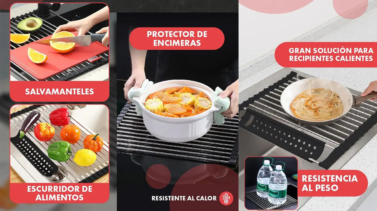 Escurridor plegable Homyc para fregadero barato