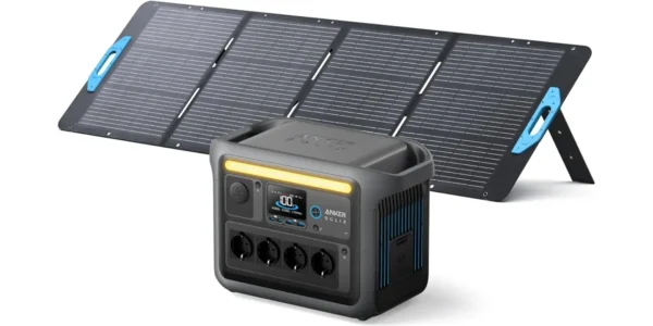 Estación de energía Anker SOLIX C1000 con panel solar de 200W