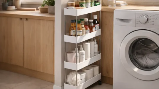 Estante de almacenamiento estrecho para cocina o baño