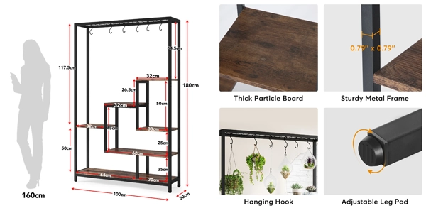 estante grande para plantas de interior Tribesings barato