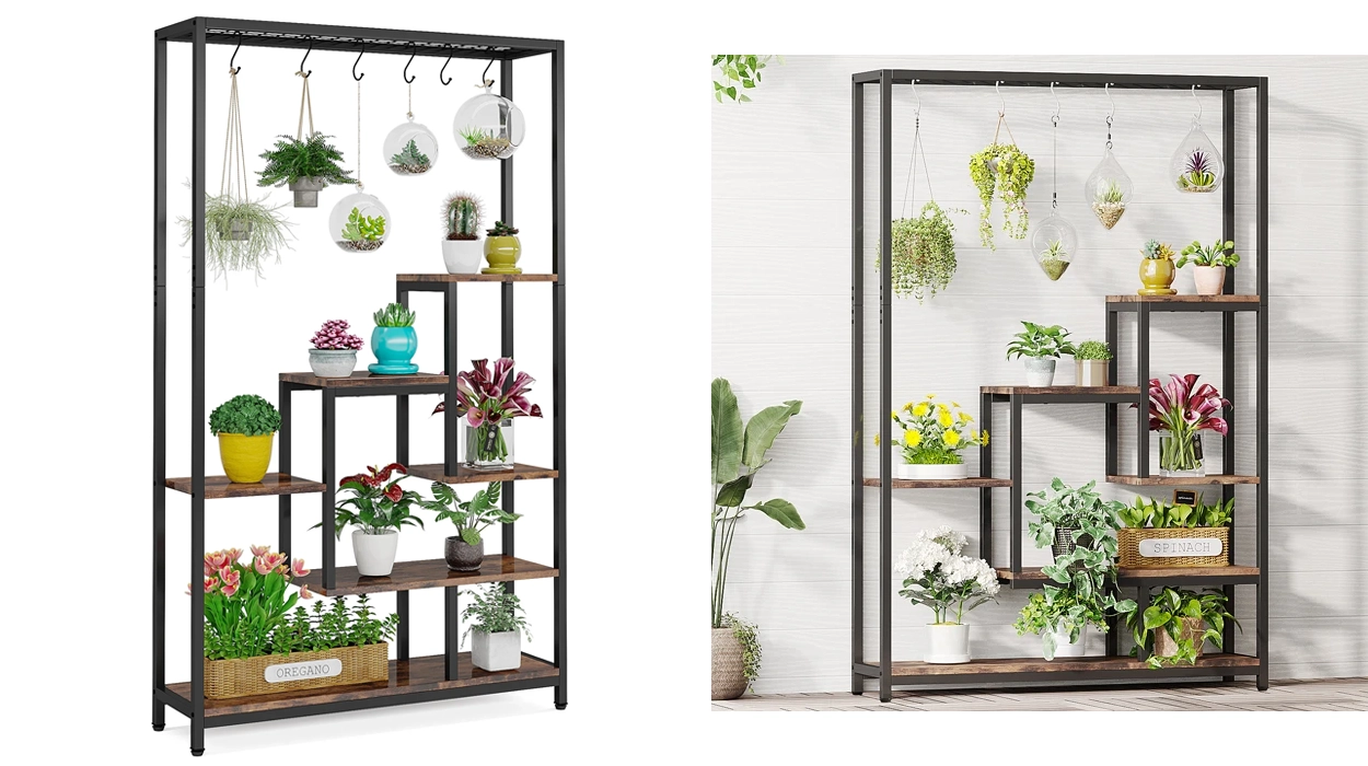 estante grande para plantas de interior Tribesings