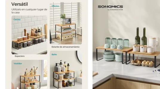 Doble estante para especias o utensilios Songmics