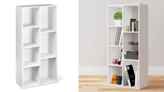 estantería Amazon Basics con 7 compartimentos