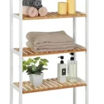 Estantería de baño de madera Songmics con 5 niveles ajustables