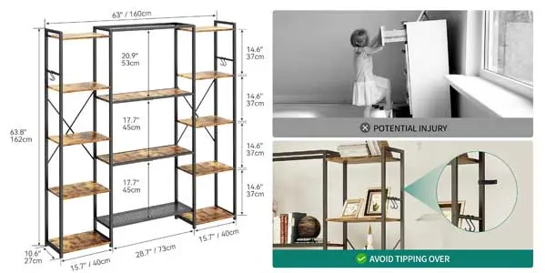 estantería de estilo industrial Yitahome oferta