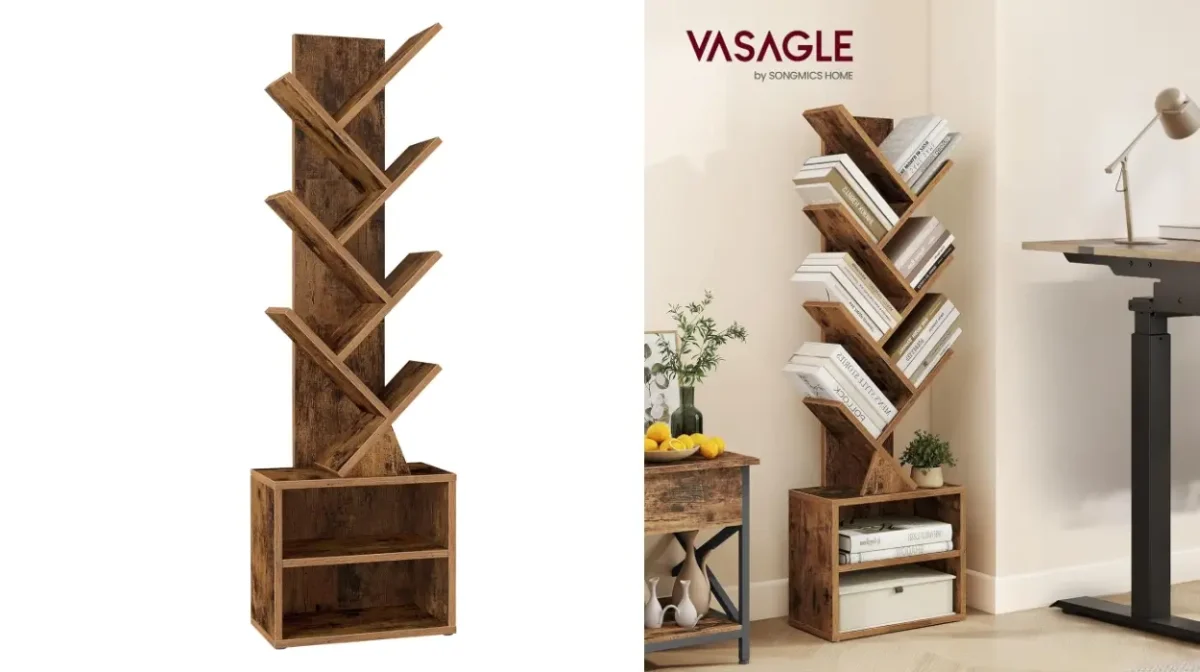 Una estantería que decora por sí sola: Vasagle Custos en forma de árbol con 2 compartimentos por menos de 32€ (-20%)