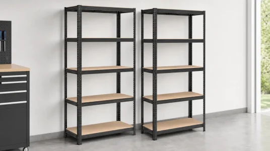 Juego de 2 estanterías metálicas de 5 niveles Songmics para garaje y trastero