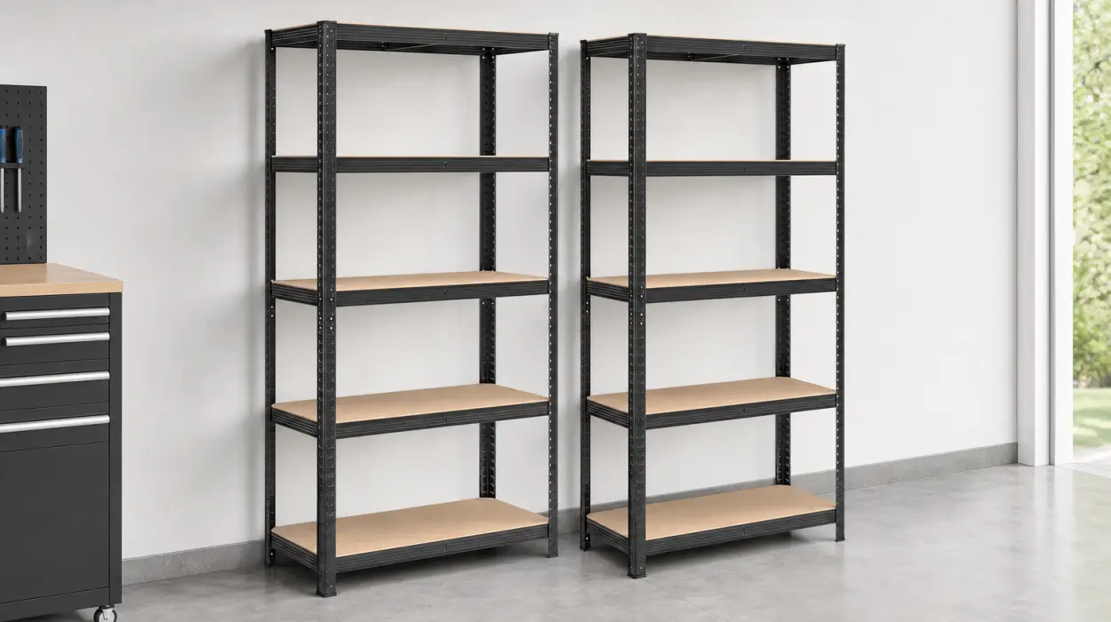 2 estanterías metálicas de 5 niveles Songmics 40 x 90 x 180 cm y carga hasta 875 kg