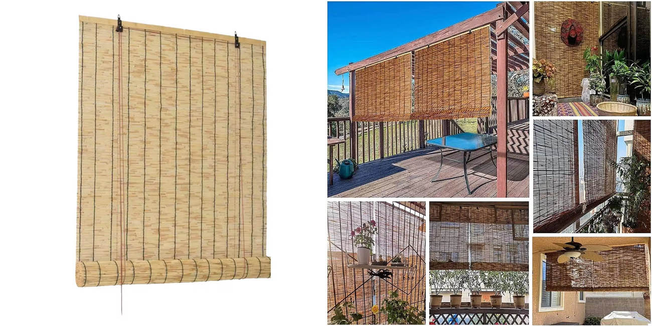 Estor enrollable efecto bambú MAXHOME