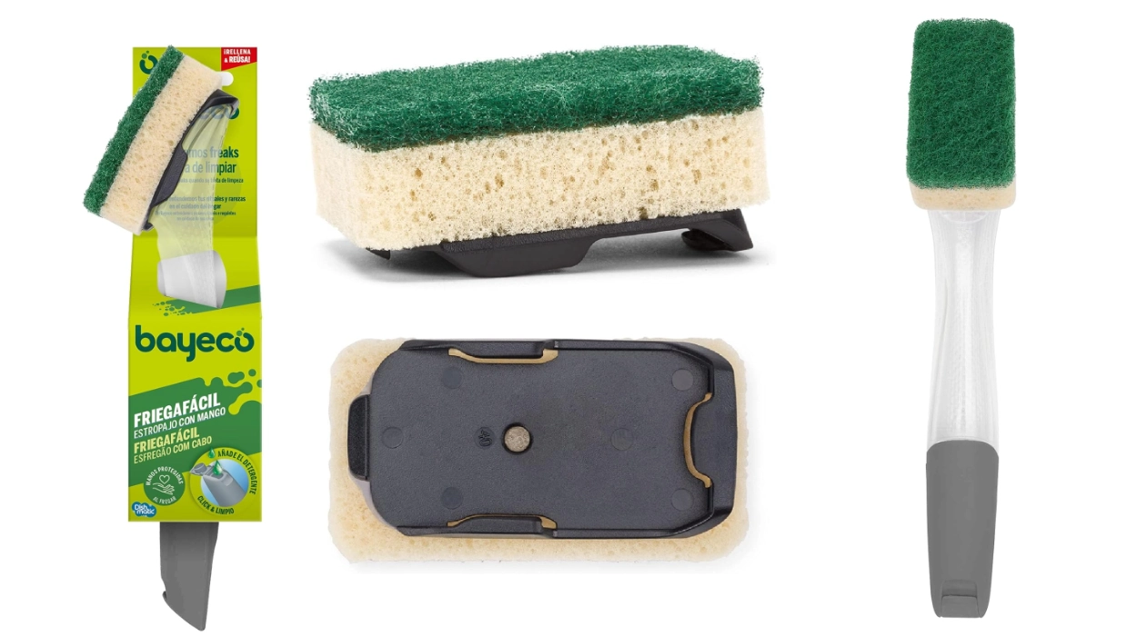 estropajo con mango rellenable Bayeco Click & Limpio