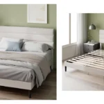 estructura de cama Zinus Piper 140 x 200 cm con cabecero acolchado