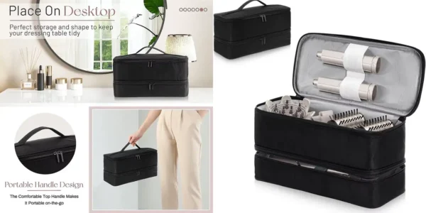 Estuche de transporte para secador de pelo y accesorios
