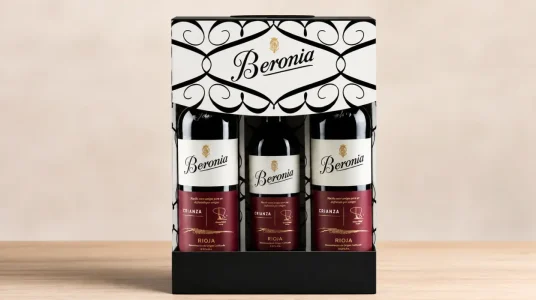 Estuche de vino Beronia Crianza Rioja con 2 botellas de 750 ml y 1 de 375 ml