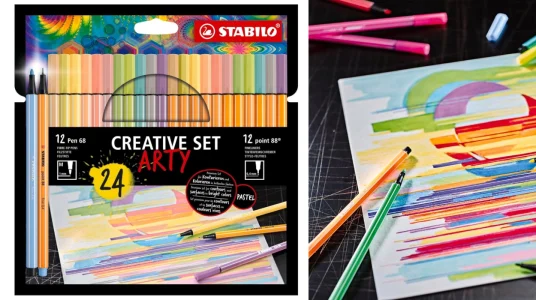 estuche-de-24-rotuladores-pastel-stabilo-arty-point-88-y-pen-68