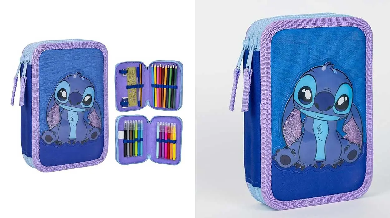 Estuche escolar Stitch barato