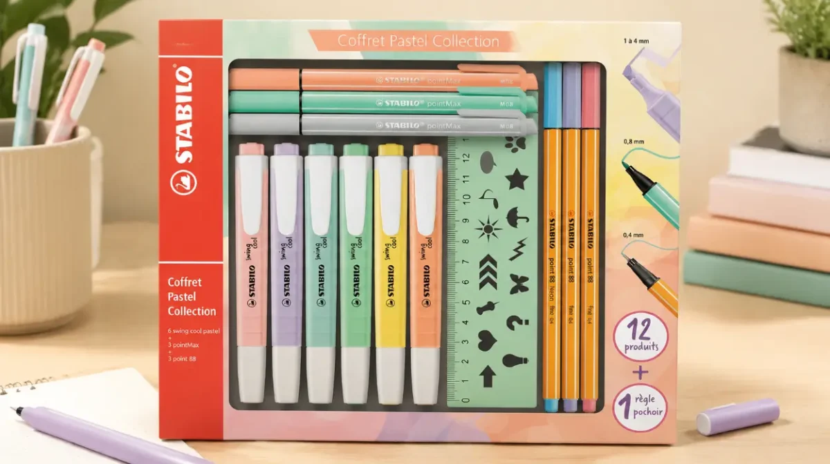 Estuche mixto STABILO Pastel Collection con 13 piezas variadas