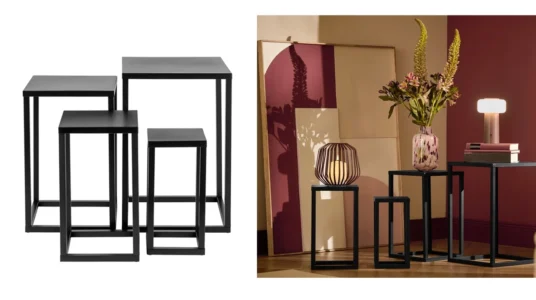 Set de 4 mesas auxiliares modernas Lidl