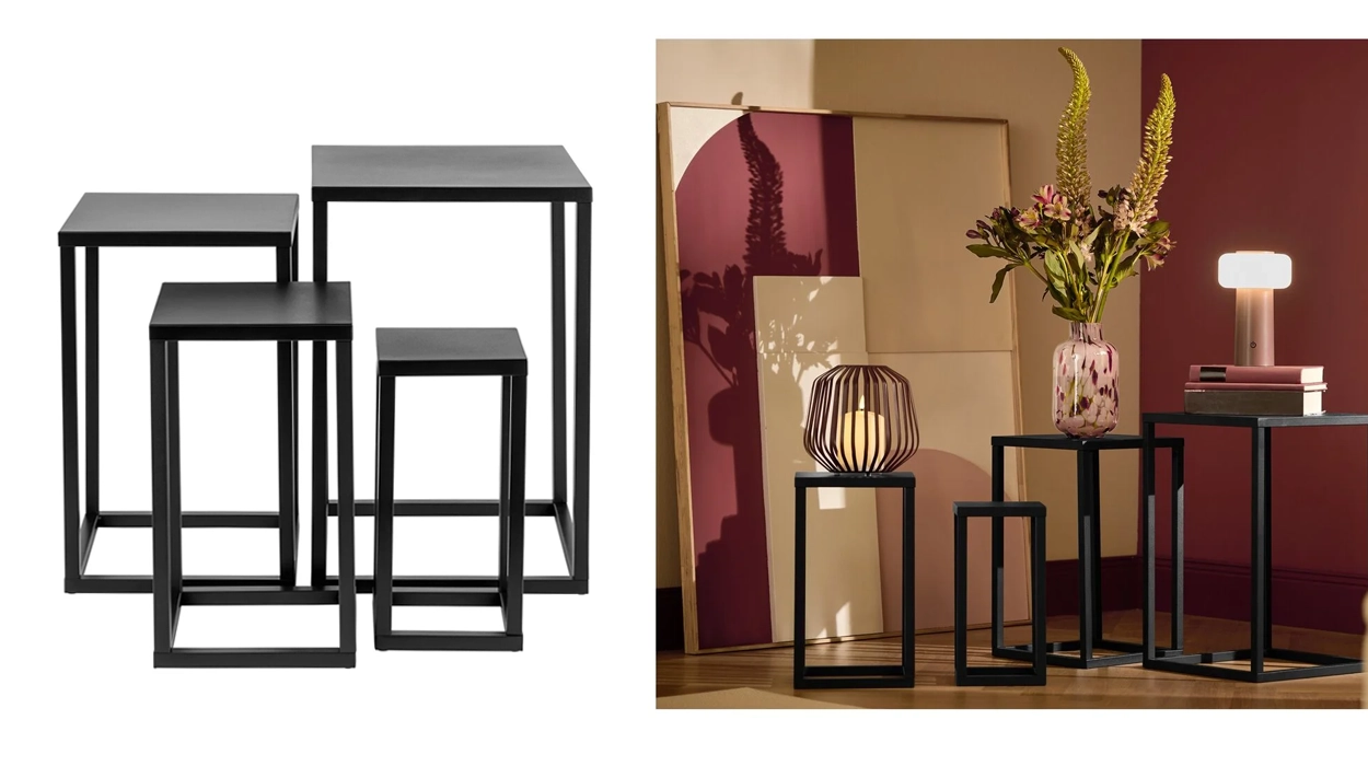 Set de 4 mesas auxiliares modernas Lidl