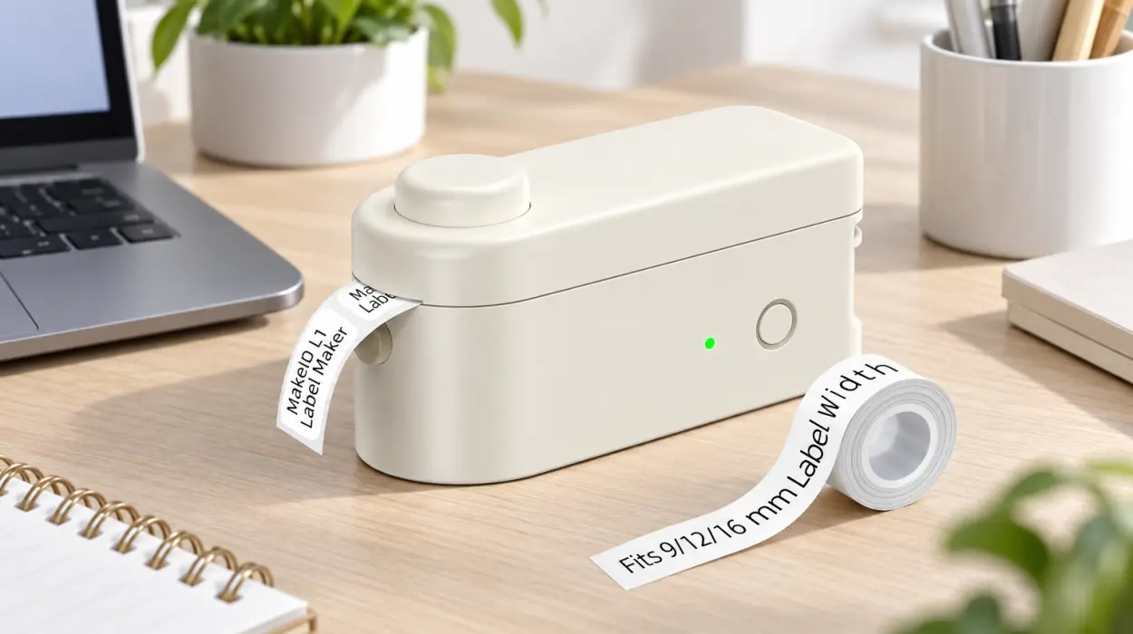 Impresora de etiquetas Makeid L1-C térmica y portátil para crear adhesivos desde el móvil