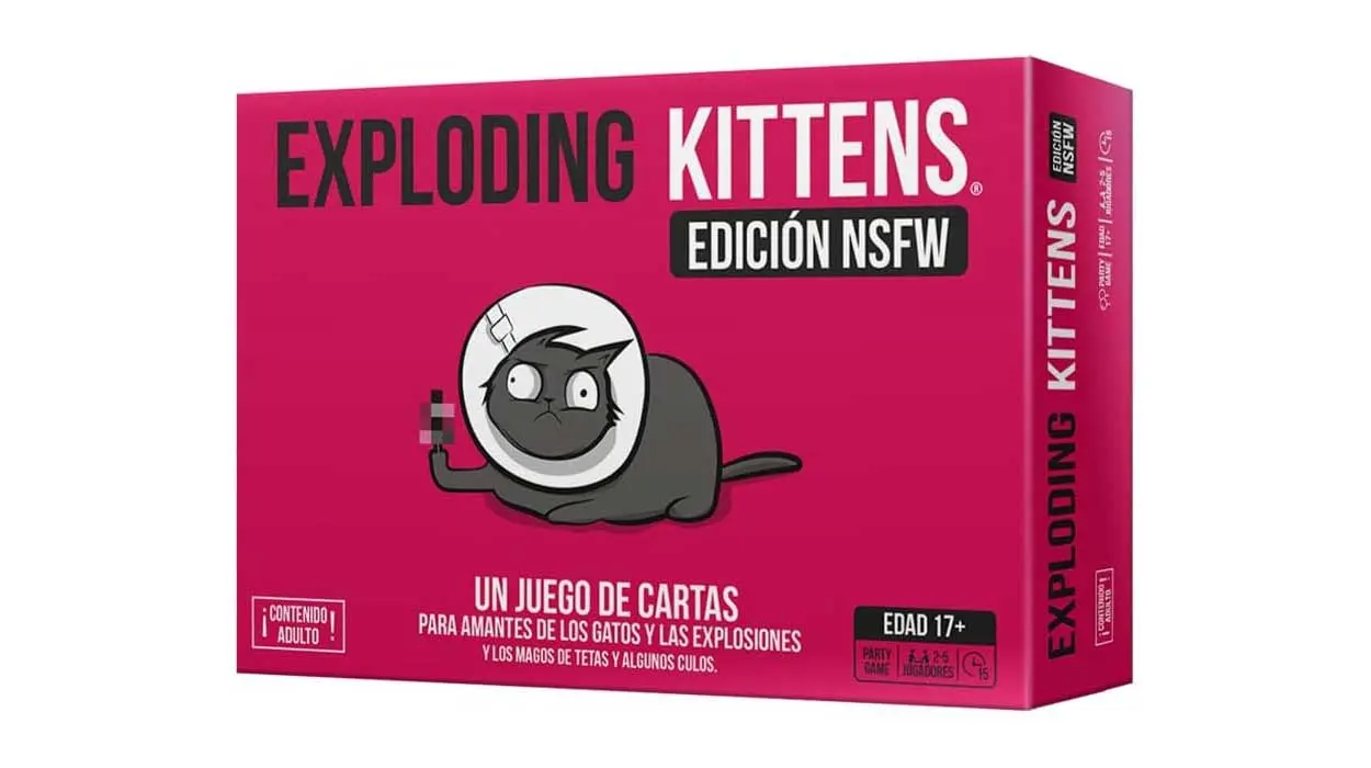 Gioco Da Tavolo Exploding Kittens Edizione 2 Giocatori, Versione Spagnola, PEGI 10+, Party Game Divertente E Veloce