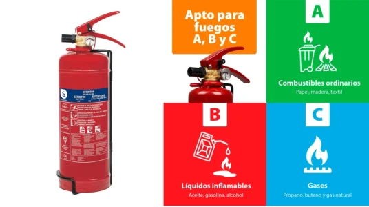 extintor Smartwares de 2 kilo de polvo seco ABC