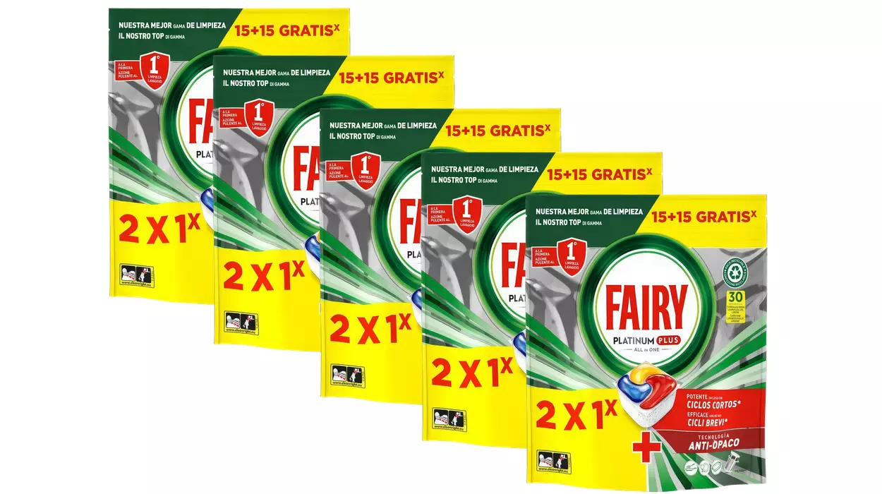 Pack 150x cápsulas Fairy Platinum Plus All in One