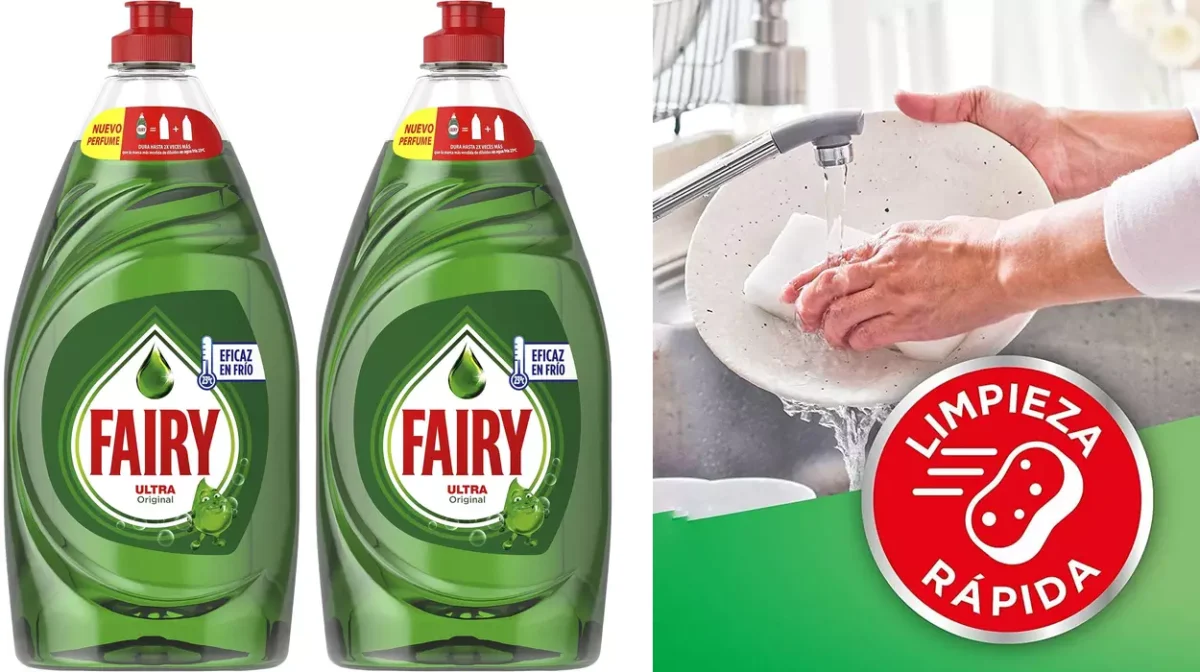 Atención, chollazo: Llévate hoy 2 botellas de lavavajillas Fairy Ultra Poder de 820 ml