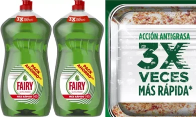 2 de lavavajillas a mano Fairy Ultra Poder de 1.250 ml
