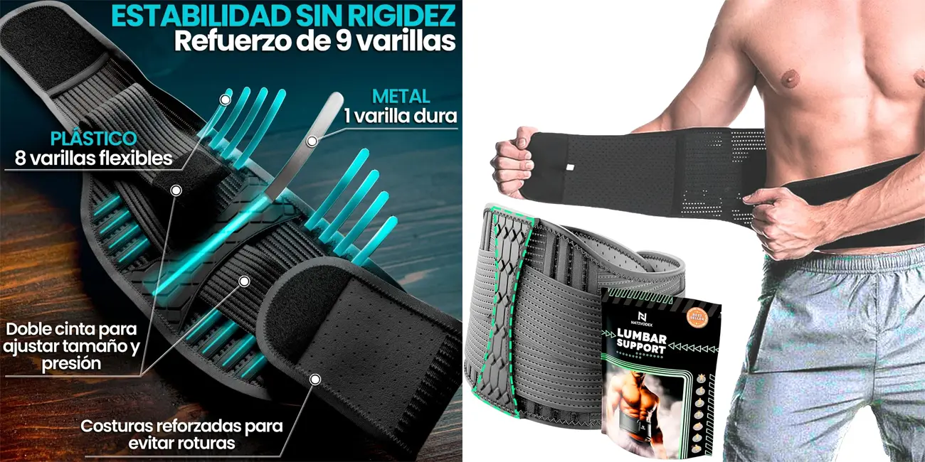 Faja lumbar NativoDex doble ajuste