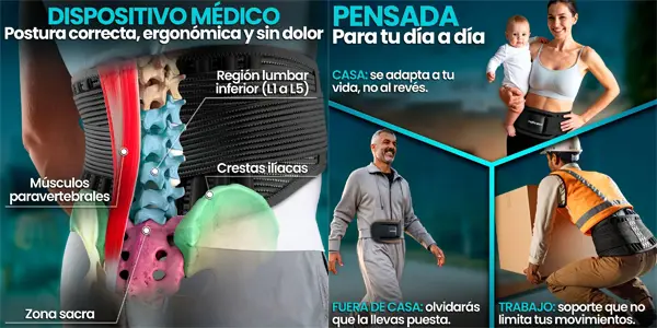 Faja lumbar NativoDex doble ajuste