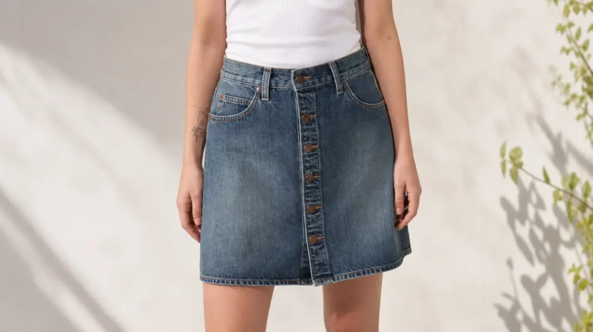 Falda Levi's Retro con botones frontales y trabillas para cinturón