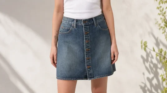 Falda Levi's Retro con botones frontales y trabillas para cinturón