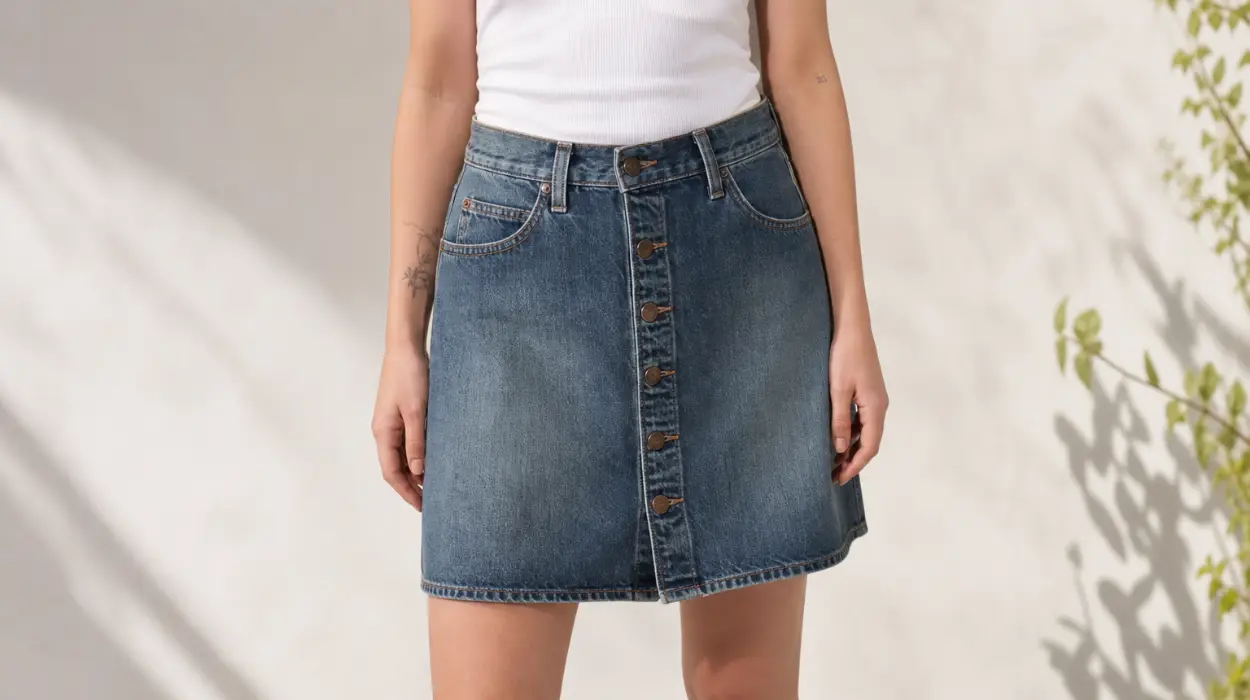 Falda Levi's Retro con botones frontales y trabillas para cinturón