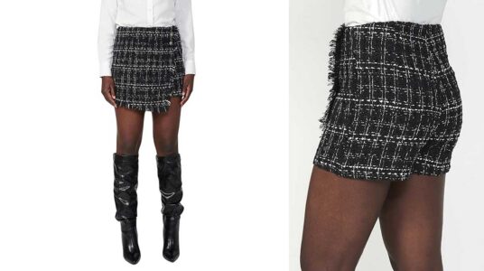 Falda pantalón Koroshi Tweed barata