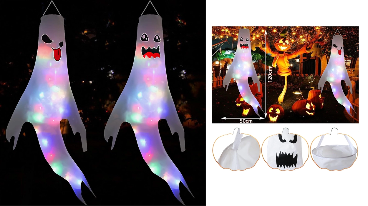 fantasmas luz led halloween