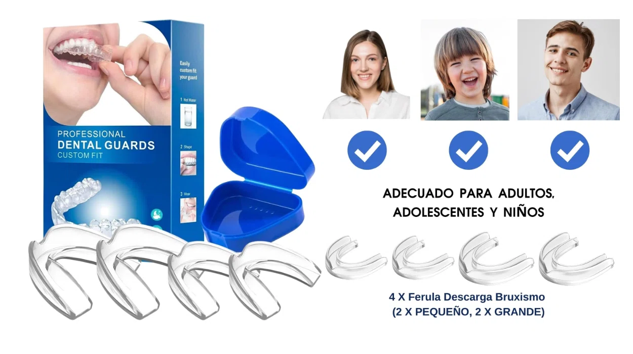 4 férulas de descarga para bruxismo nocturno