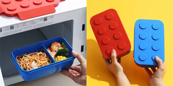 Fiambrera bento estilo bloque de LEGO