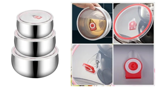 fiambreras herméticas redondas de acero inoxidable