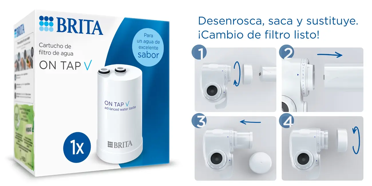 Cartucho de recambio para filtro Brita on Tap V
