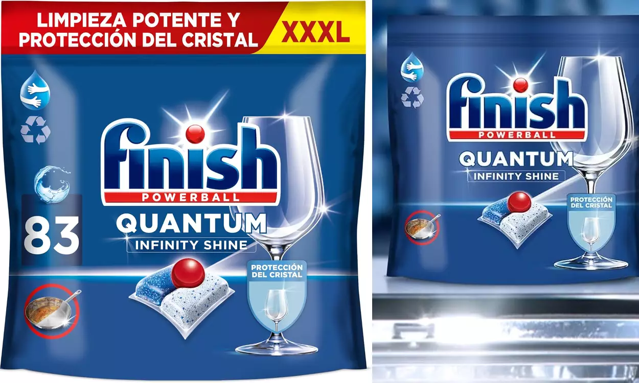 x83 Pastillas para lavavajillas Finish Powerball Quantum Infinity Shine