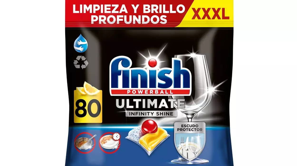 Pack x80 Pastillas para lavavajillas Finish Powerball Ultimate Infinity Shine
