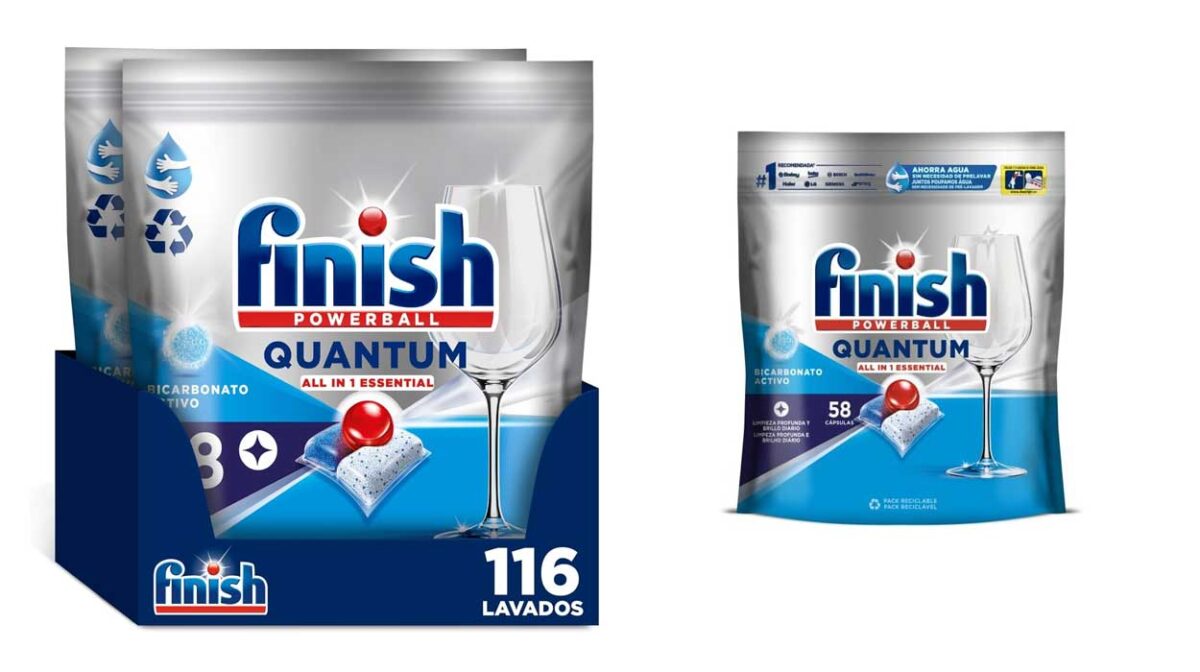 Pack x116 cápsulas para lavavajillas Finish Quantum All in 1 Essential
