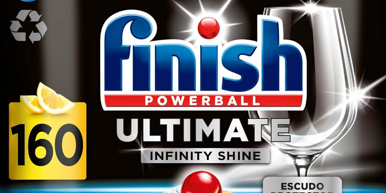 Finish Ultimate Infinity shine limón 160 pastillas