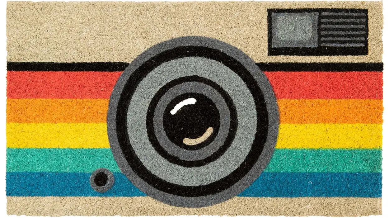 Felpudo "Cámara Retro" de entrada a casa barato