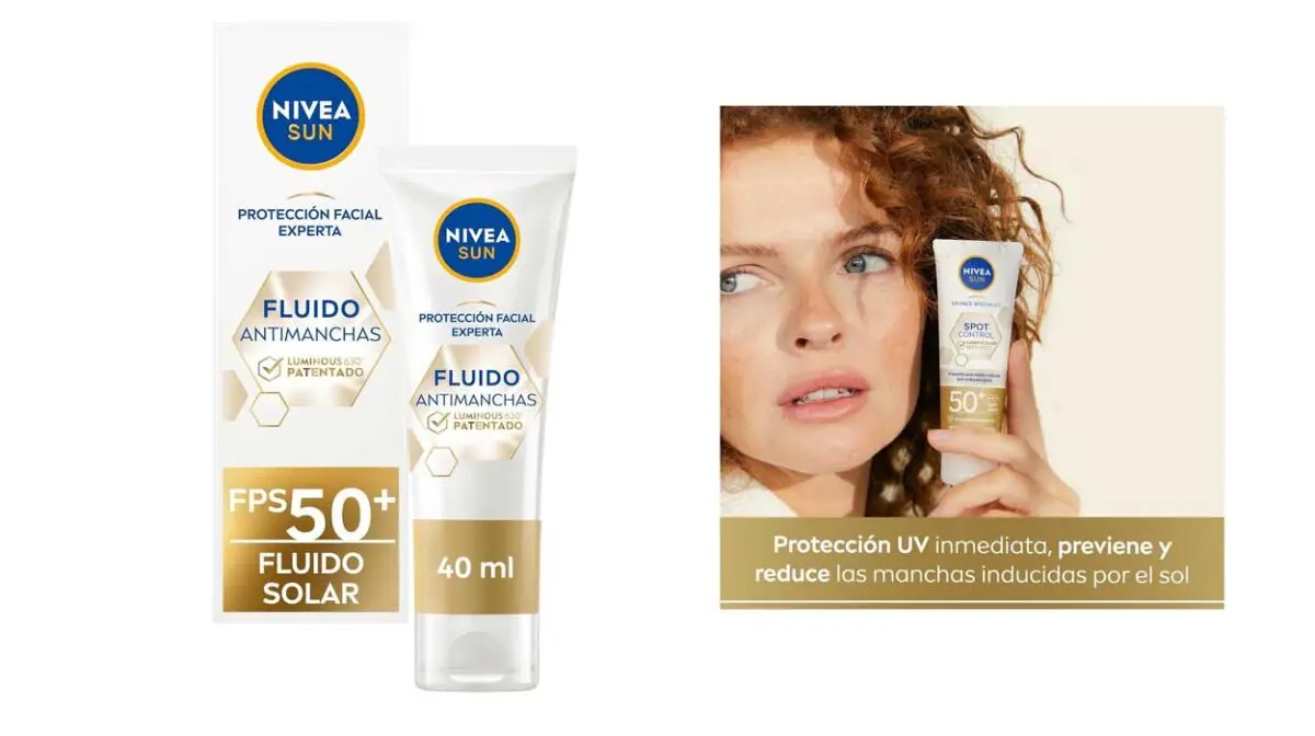 Fluido facial antimanchas Nivea Sun FP50+ de 40 ml