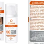 Fluido facial Ecran Sunnique anti-edad FPS 50+ de 50 ml