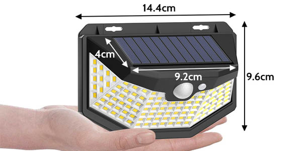 Pack x4 Focos LED solares con sensor de movimiento