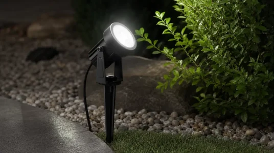 Focos solares LED T-SUNUS para jardín, luz blanca fría y encendido automático